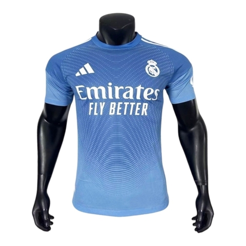 Camisa Real Madrid Goleiro I 25/26 - Jogador Adidas Masculina - Azul