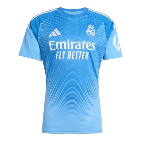 Camisa Real Madrid Goleiro I 25/26 - Torcedor Adidas Masculina - Azul