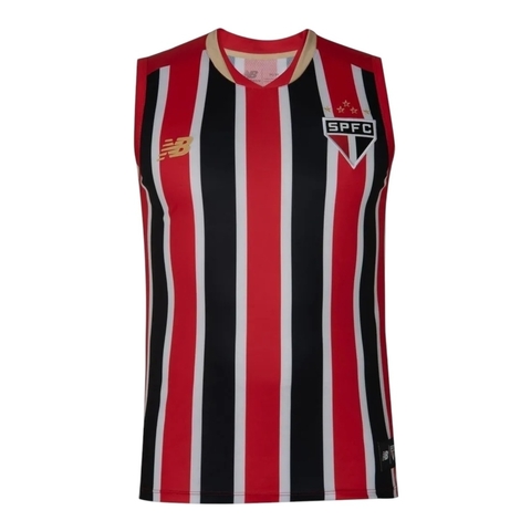 Camisa Regata São Paulo II 25/26 - Torcedor New Balance Masculina - Vermelha e preta