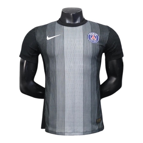 Camisa Paris Saint-Germain Goleiro 25/26 - Jogador Nike Masculina - Preta com detalhes em branco