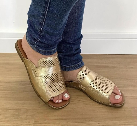 Rasteirinha Mule em Couro