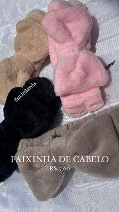 Faixinha de cabelo p/ make ou skin care - cor sortida