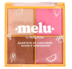 Quarteto de Contorno, Blush e Iluminador COR 02 - Melu by Ruby Rose