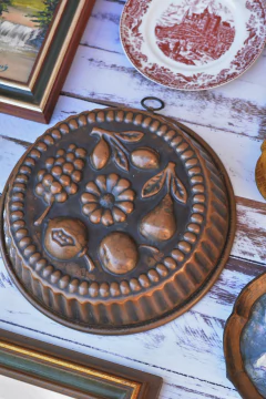 *RARIDADE* Grande forma inglesa de cobre "Frutas" - comprar online