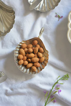 Petisqueira vintage em prata 90 concha - loja online