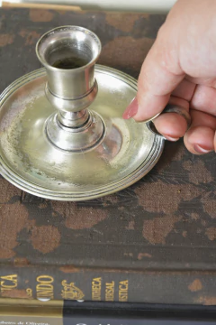 Castiçal palmatória em prata 90 na internet