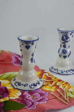 Castiçal em porcelana holandesa Delft blue - loja online