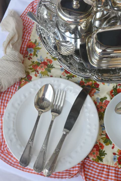 Trio de talheres de sobremesa em prata 90 Wolff - comprar online