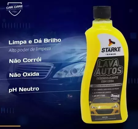 Shampoo Starke Lava Autos Com Cera e Desengraxante 500 ML