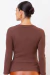 Blusa Malha Ribana Marrom - loja online