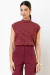 Blusa Chiffon Jacquard Vinho - HELENA RIBEIRO