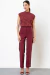 Blusa Chiffon Jacquard Vinho na internet