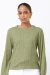 Blusa Malha Tricot Trabalhada Verde Militar - comprar online