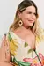 Vestido Estampado Jardim Pincelado Plus Size Off White - HELENA RIBEIRO