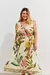 Vestido Estampado Jardim Pincelado Plus Size Off White - comprar online