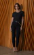 Imagem do Blusa Decote V Retilinea em Bluebell Costas Malha Vis Up Preto