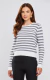 Blusa Tricot Careca Listra Média Cacau - comprar online
