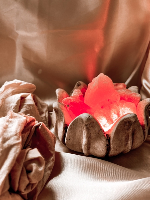 Lampara de sal Flor de Loto estelar