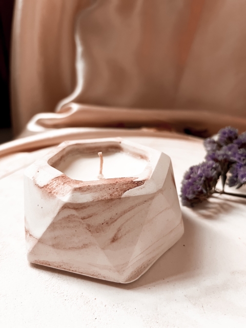 Vela aromatica en cuenco hexa bajo