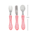 Kit talher 3 peças rosa- Buba na internet
