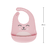 Babador de silicone com pega migalhas Gumy rosa na internet