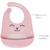 Babador de silicone com pega migalhas Gumy rosa - comprar online