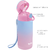 Garrafa térmica com canudo degradê rosa- Buba - comprar online