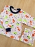 Pijama Dino- laranja com verde