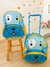 Mochila Dog azul de costas - comprar online