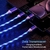 Cabo brilhante Luz LED Micro USB Tipo C Cabo 3A Carregamento rápido para Samsun - loja online
