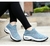 Sapatos femininos respirável malha de caminhada com aumento de altura sem cadar na internet