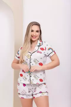 Pijama Americano - Boca&TapaOlho&ArcoÍris