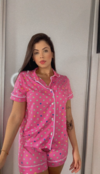 Pijama Americano - Poá Rosa