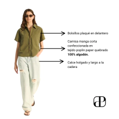 Imagen de CAMISA PORTSAID TRACY POPLIN MANGA CORTA