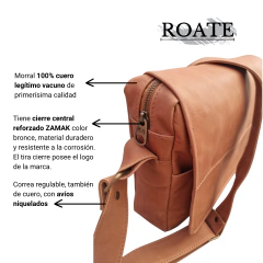 Imagen de MORRAL ROATE OLAF CUERO LEGÍTIMO PORTA NOTEBOOK HOMBRE