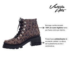 BORCEGO VICTORIA ATES ANIA ACORDONADO CUERO LEGÍTIMO - comprar online