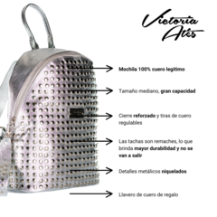 Mochila Argentina Victoria Ates Cuero Legitimo - comprar online