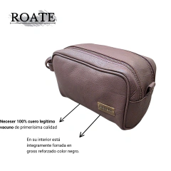 NECESER ROATE UBBE DOBLE CIERRE CUERO LEGÍTIMO HOMBRE - comprar online