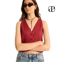 CHALECO PORTSAID AGNES SASTRERO LINO en internet