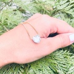 COLAR OURO COM CORAÇÃO DE ZIRCÔNIA - comprar online