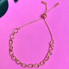 PULSEIRA AJUSTÁVEL OURO 18K