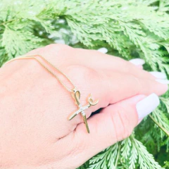 COLAR OURO FÉ COM ZIRCÔNIA - comprar online
