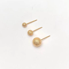 TRIO DE BRINCOS BOLA DOURADO na internet