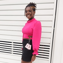 Cropped Manga Longa Princesa - comprar online