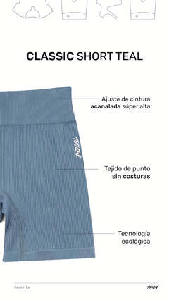 SEAMLESS SHORT TEAL - tienda online