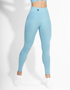 CALZA SEAMLESS FLEX TEAL - tienda online