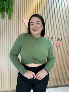 Cropped Manga Longa Meia Loka - comprar online