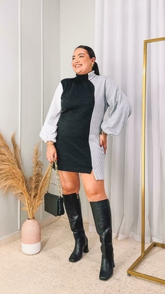 Vestido Tricô Meia Loka
