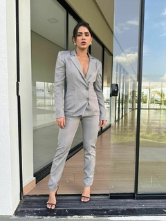 Blazer Cinza Meia Loka