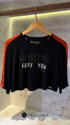 T- shirt cropped Meia Loka - comprar online